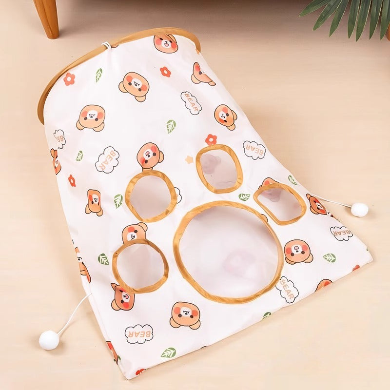 Interactive Crinkle Cat Tunnel Toy