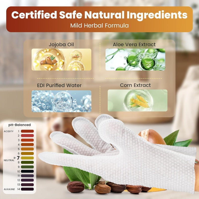 Waterless Pet Bathing Gloves