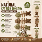 Creative Fishbone Cat Dental Toy