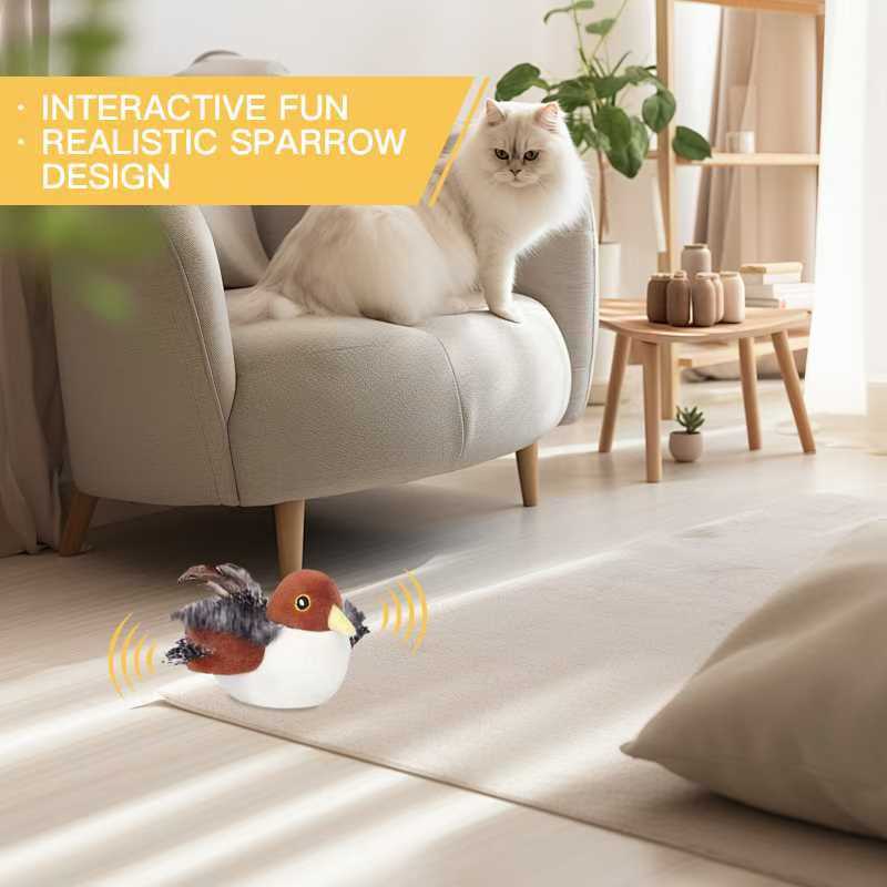 YoPoll Interactive Chirping Bird Cat Toy