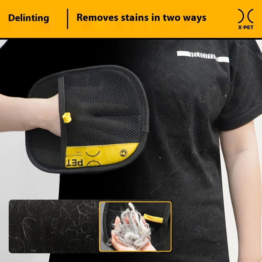 Woyuosn Double-sided Pet Grooming Gloves