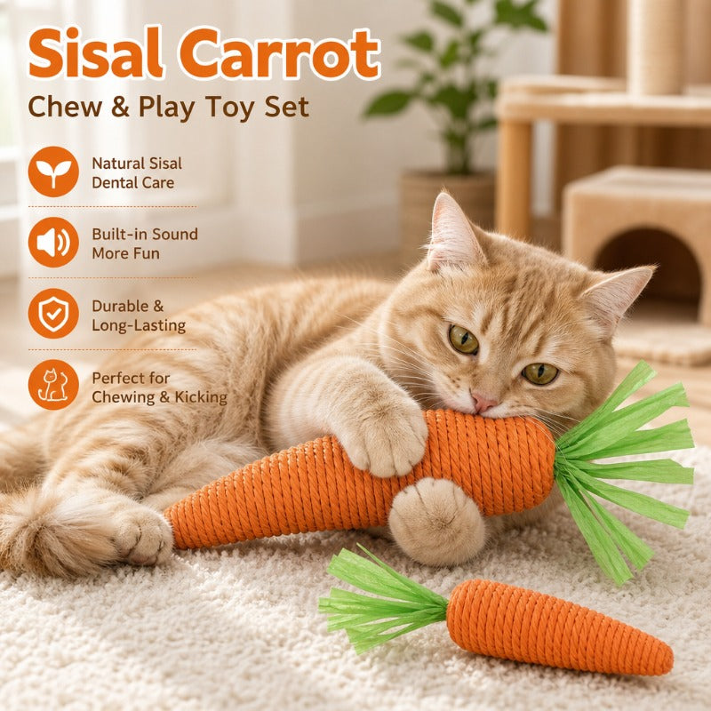 Natural Sisal Teething Carrot Toy