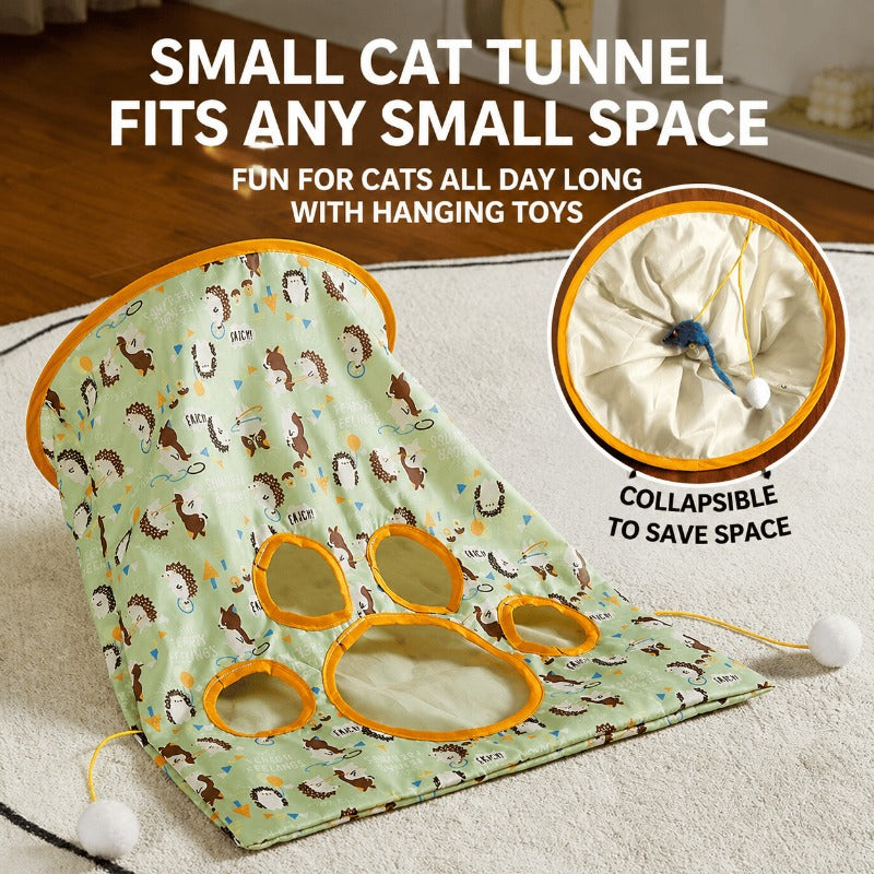 Interactive Crinkle Cat Tunnel Toy
