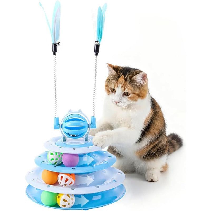 3-in-1 Cat Teaser Turntable