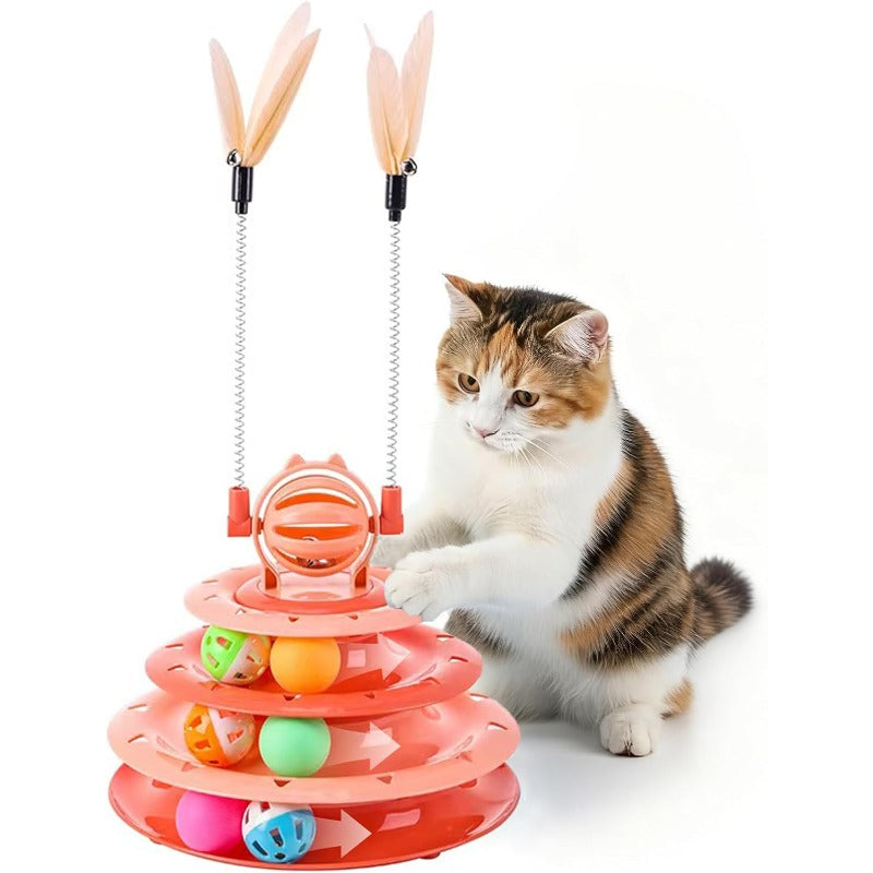 3-in-1 Cat Teaser Turntable