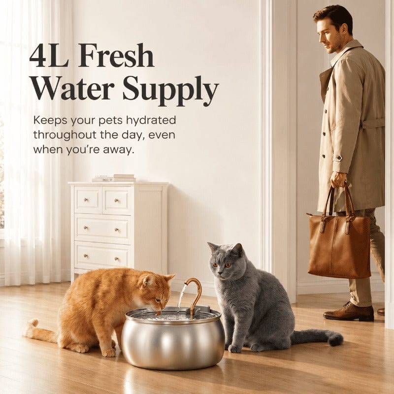 Ultra-Quiet Stainless Pet Fountain