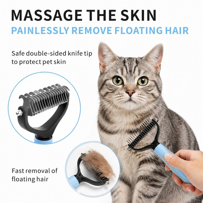 Dual-Sided Pet Grooming Tool
