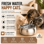 Ultra-Quiet Stainless Pet Fountain