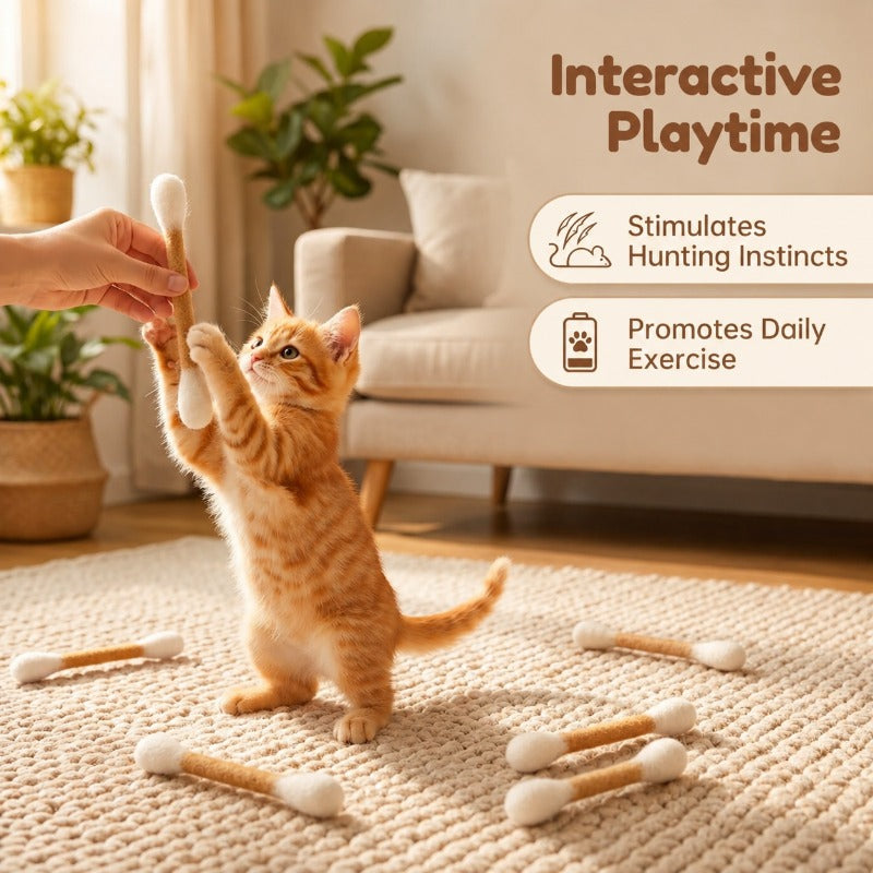 Interactive Swab Cat Toy