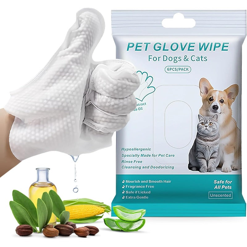 Waterless Pet Bathing Gloves