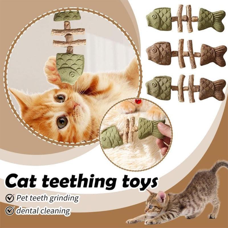 Creative Fishbone Cat Dental Toy