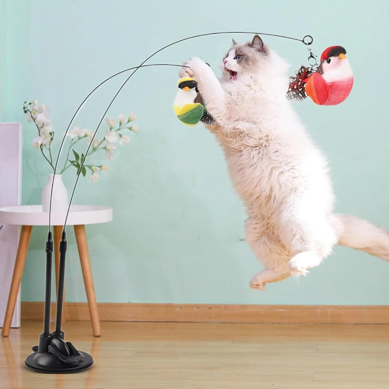 Double-Ended Suction Cup Cat Wand