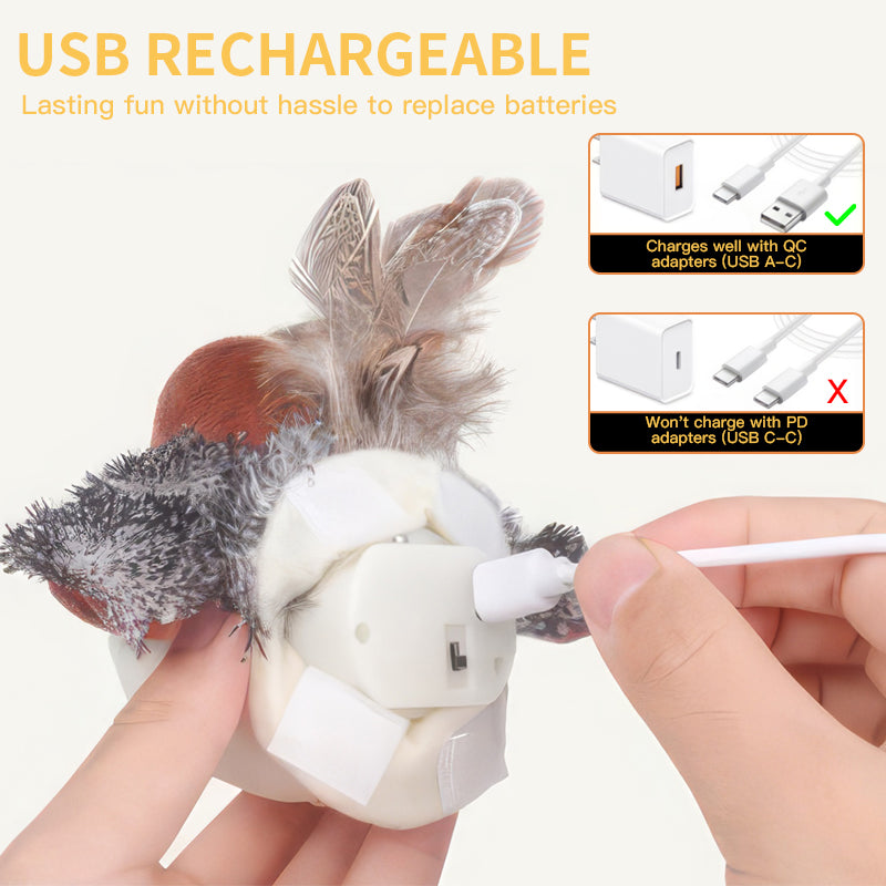 YoPoll Interactive Chirping Bird Cat Toy