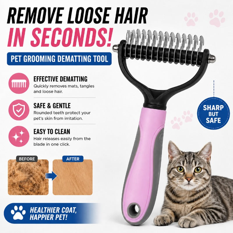 Dual-Sided Pet Grooming Tool