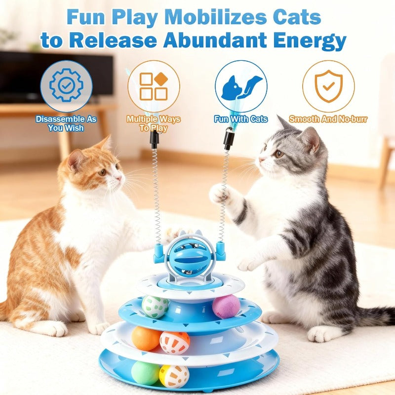 3-in-1 Cat Teaser Turntable
