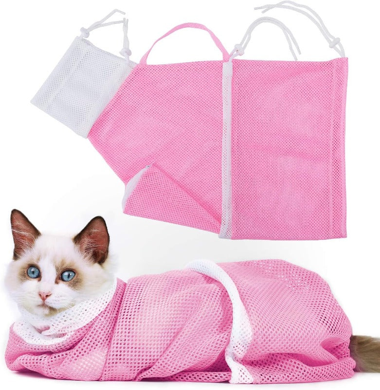 Cat Bathing & Grooming Restraint Bag – Keep Your Feline Calm & Secure
