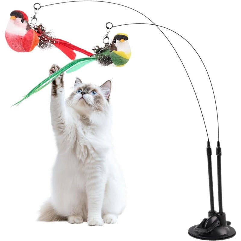 Double-Ended Suction Cup Cat Wand