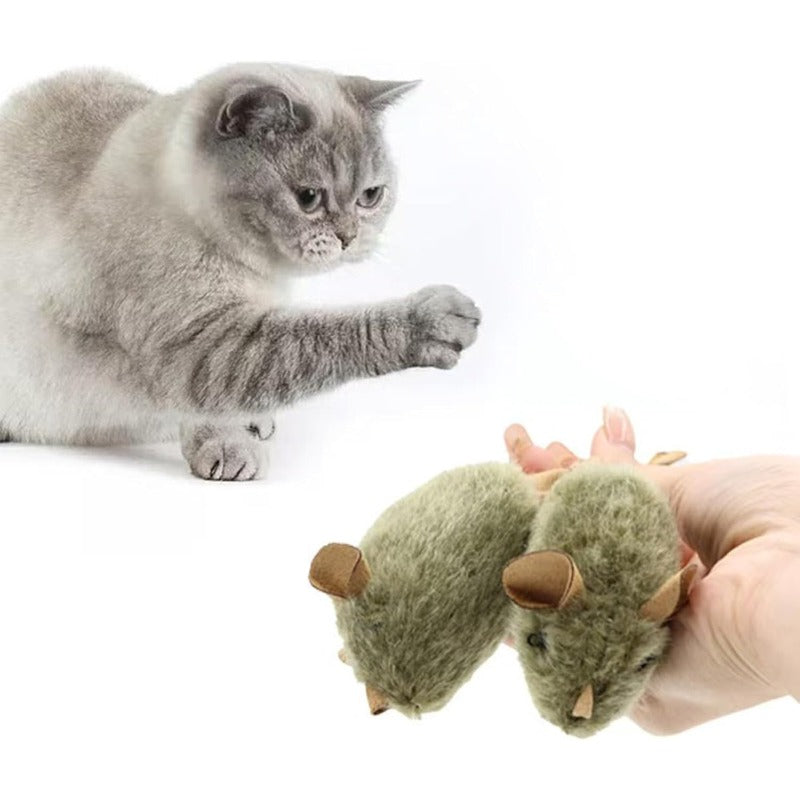 Realistic Squeaky Mouse Toy
