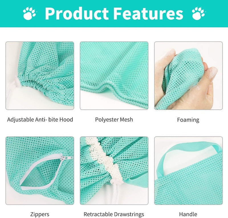 Cat Bathing & Grooming Restraint Bag – Keep Your Feline Calm & Secure