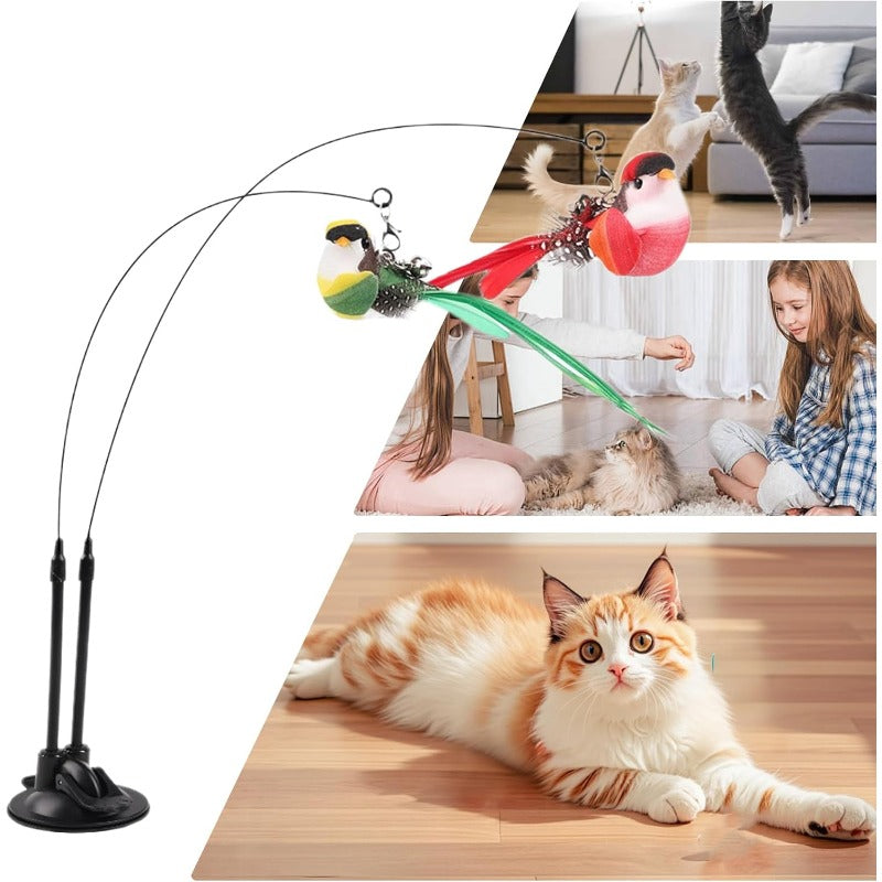 Double-Ended Suction Cup Cat Wand
